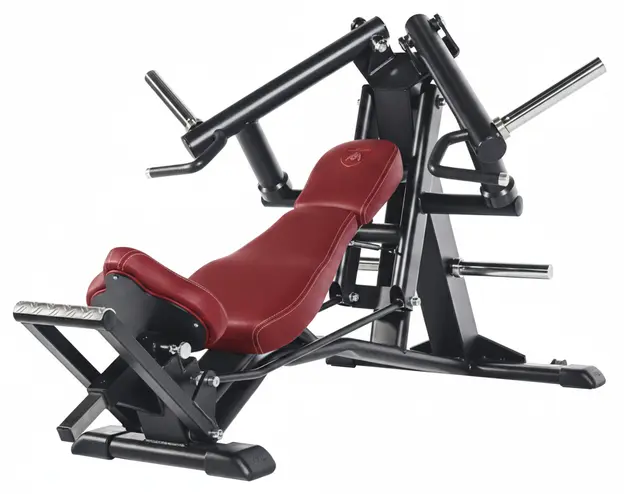 Telju Chest Press — garnitures Rouge, châssis Noir, couture Blanc